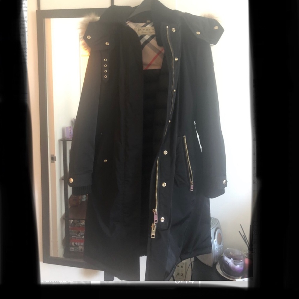 Burberry down parka coat